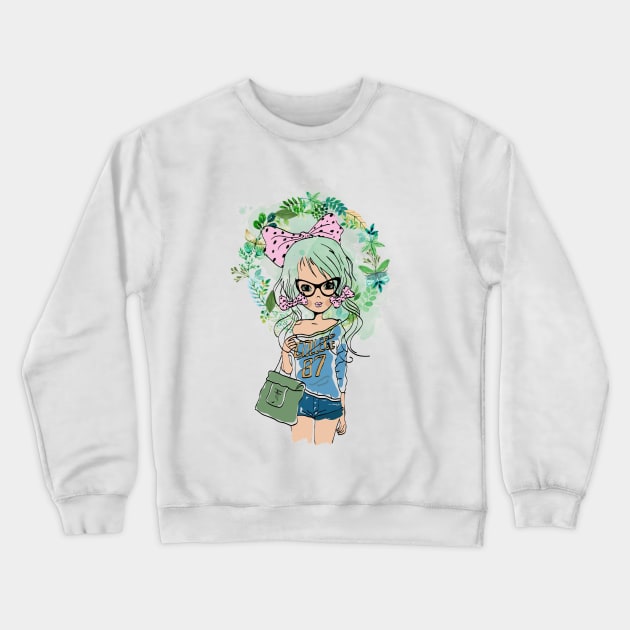 College Girl Crewneck Sweatshirt by ZionFashion